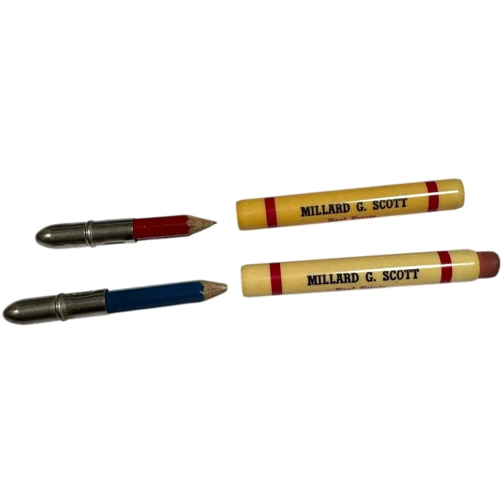 Vtg Millard G. Scott‎ Real Estate Huron SD Advertising Bullet Pencil Lot Collect